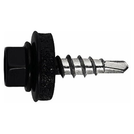 INDEX Boite de 250 - Vis autoperceuse acier-bois RAL 9011 - Noir 4,8 x 28 P14 9011 - Boite de 250