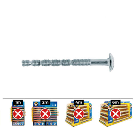 Boite De 250pcs Vis Filetage Metrique Cortable Din / Ref Tirm 4 X 45 Nickelé - Celo