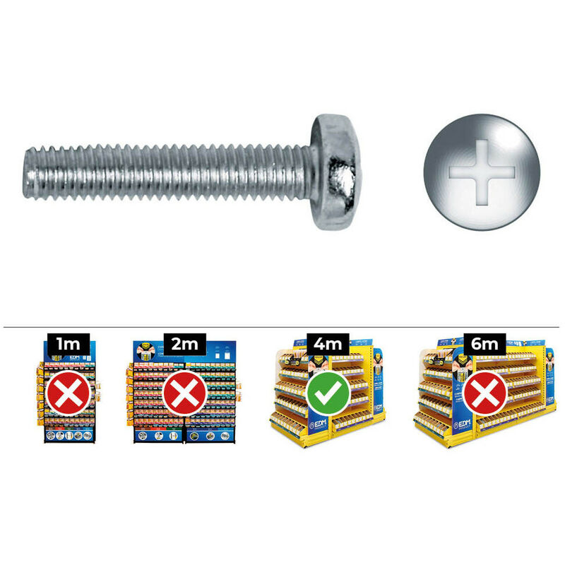 Vis Metrique Bombee Philips Din 7985 4x10 Zinc Plat. Boîte 500 Uni. Celo