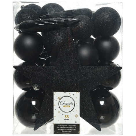 Boite De 33 Accessoires Pour Arbre Couleur Noir