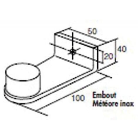 Boîte de 4 embouts Météore déportés pour tubes Ø 42.4 mm inox 316 - INTERNATIONAL GLACE SYSTEM