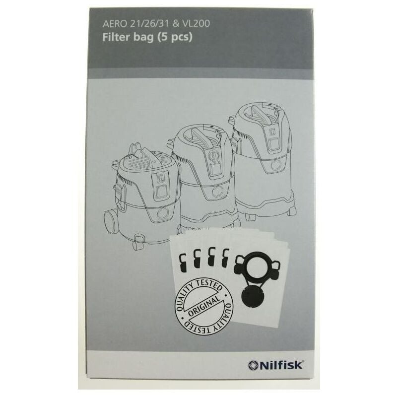 Boite de 5 sacs pour Aspirateur Nilfisk advance 302002404