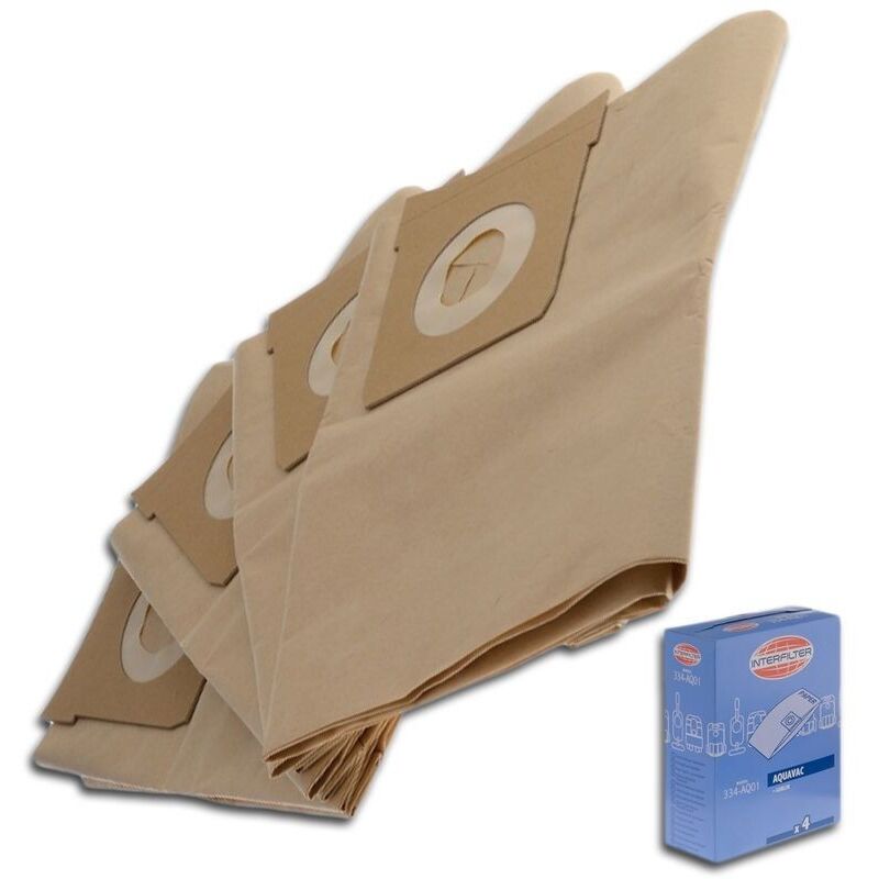 Boîte de 4 sacs microfibres (35601511) Aspirateur 35616 AQUAVAC, GOBLIN,  MAC ALLISTER, SHOP VAC, AI TEK, EWT, LEROY MERLIN