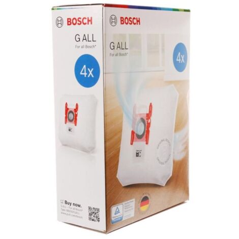 Boite de 4 sacs type G d'origine (00576334,17000940) Aspirateur BOSCH, ENTRONIC, UFESA, SIEMENS, GIRMI