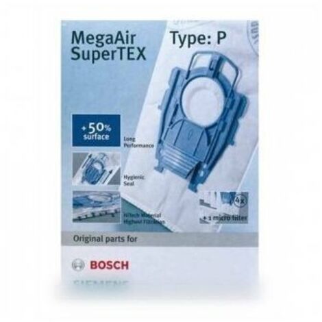 Boite de 4 sacs type P + 1 micro filtre d'origine
