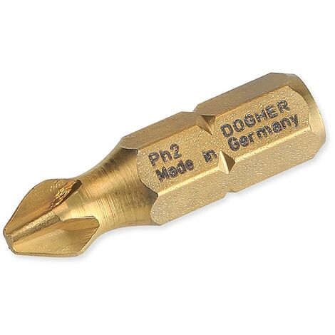 Boîte de 5 embouts de tournevis S2, TIN, PH3  DOGHER 420-PH3-5