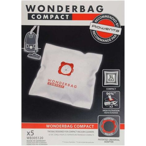 Boite de 5 sacs (194460-52251) (WB305120) Aspirateur ROWENTA, MOULINEX