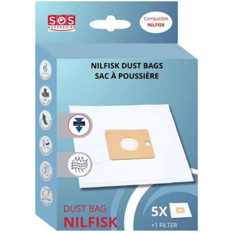 Boite de 5 sacs avec 1 pre filtre COUPE/COMPACT/GO/FORCE