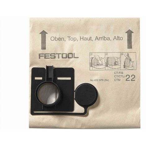 Boîte de 5 sacs filtre papier SELFCLEAN SC FIS-CT 36/5 - 496186