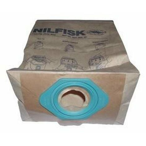 Boite de 5 sacs papier GS/GM80 (155719-44453) (82095000) Aspirateur NILFISK