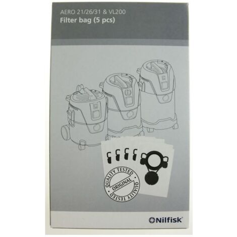 Boîte de 5 sacs pour aspirateur – Compatible Nilfisk Advance – Haute filtration – Référence 302002404