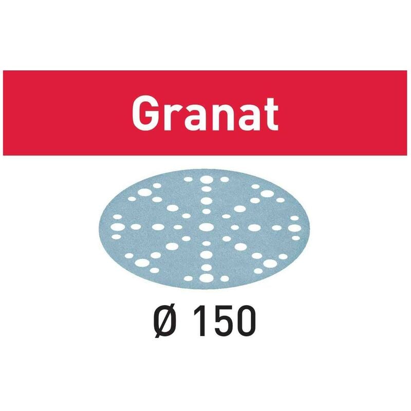 Festool - Boîte 50 disques abrasifs Granat stf D150/48 P80 GR/50 – 575162