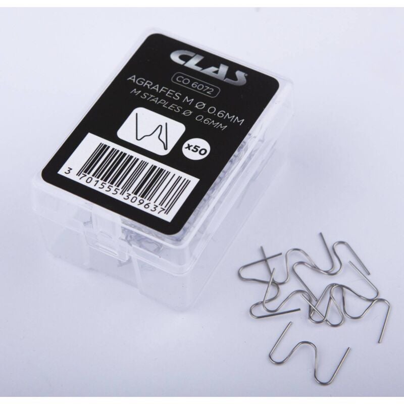 Clas - Boite de 50 agrafes m ø 0.6 mm- co 6072 Equipements