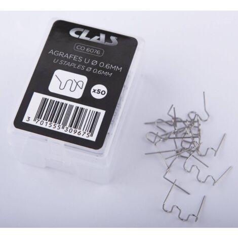 Boite de 50 agrafes u ø 0.6 mm- CO 6076 - CLAS Equipements