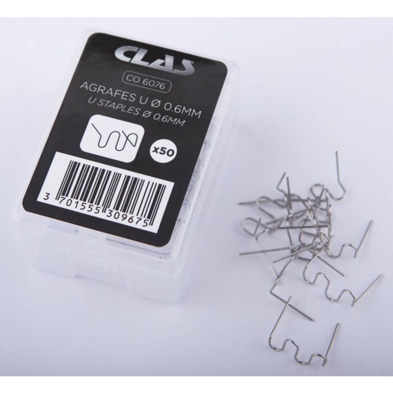 Boite de 50 agrafes u ø 0.6 mm- CO 6076 - CLAS Equipements