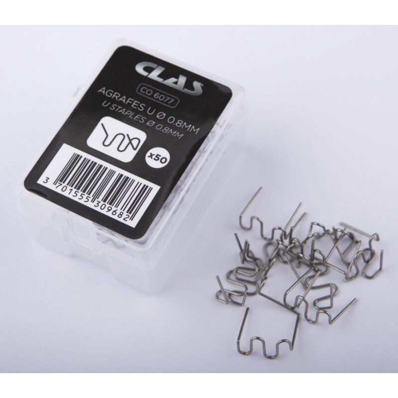 Clas - Boite de 50 agrafes u ø 0.8 mm- co 6077 Equipements