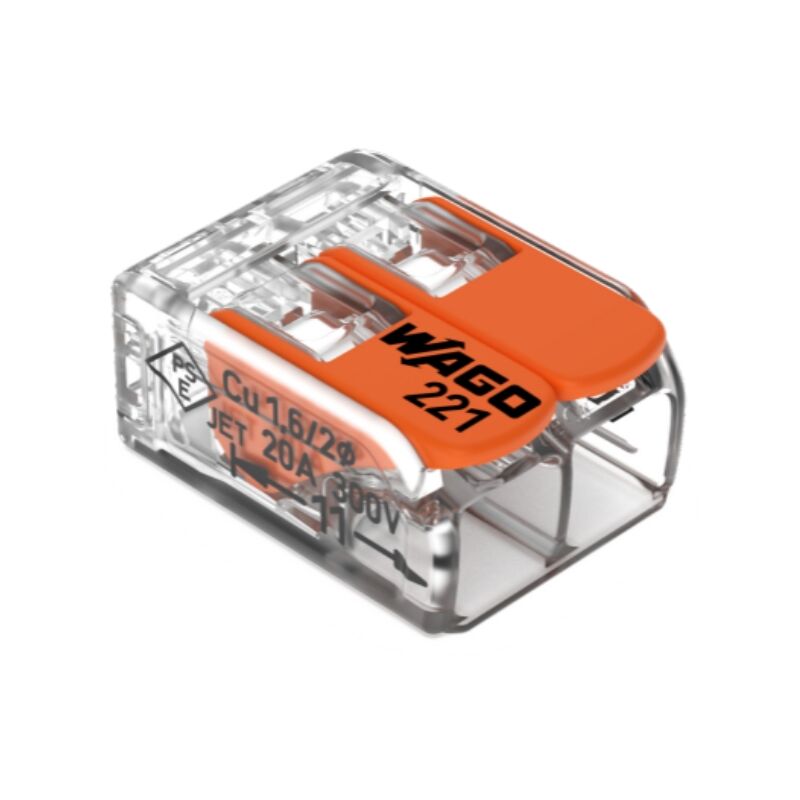 Wago - Boîte de 50 bornes 2 entrées série 221