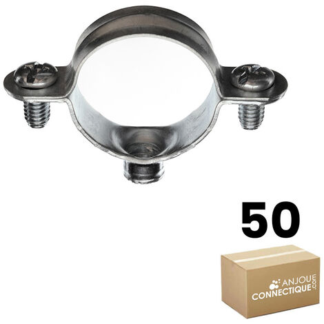 Boîte de 50 colliers simple métallique pour tube Ø45 - Ram