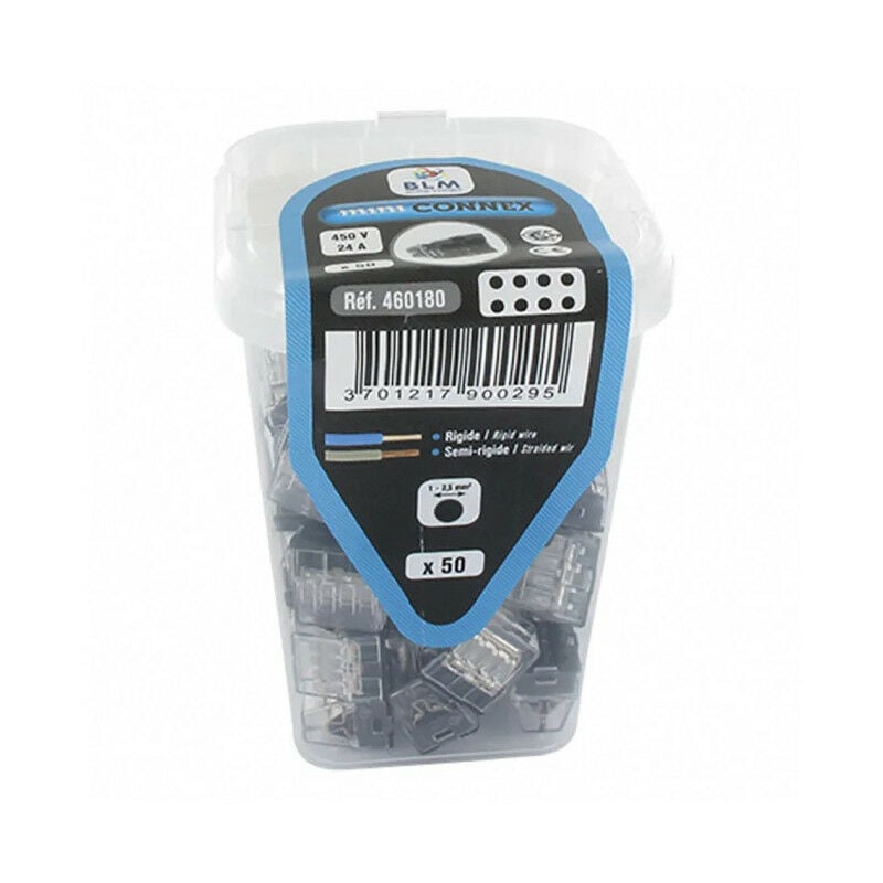 Boîte de 50 Connecteurs transparents mini 8 entrées BLM