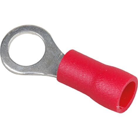 Boite de 50 cosses à oeil rond - 0,5 à 1,5mm² - Rouge Øvis : 6mm