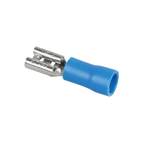 Boite de 50 cosses femelles partiellement isolées 1,5 à 2,5mm² - Bleu Languette 4,75 x 0,8 mm