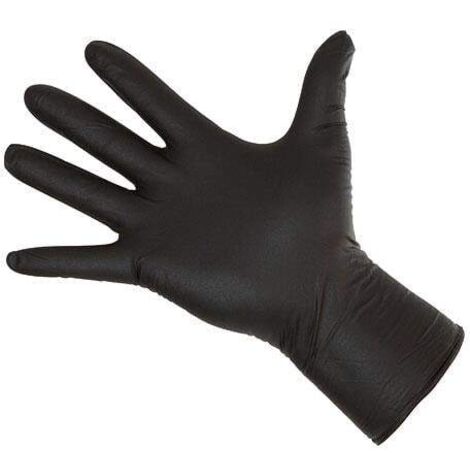 Boîte de 50 gants Nitriles longs noirs - X Taille L