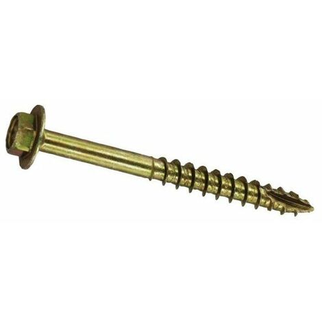 Boîte de 50 Tirefonds Rocket VYNEX - Rondelle sous tête soudée H.8 x 140 mm -351400225533