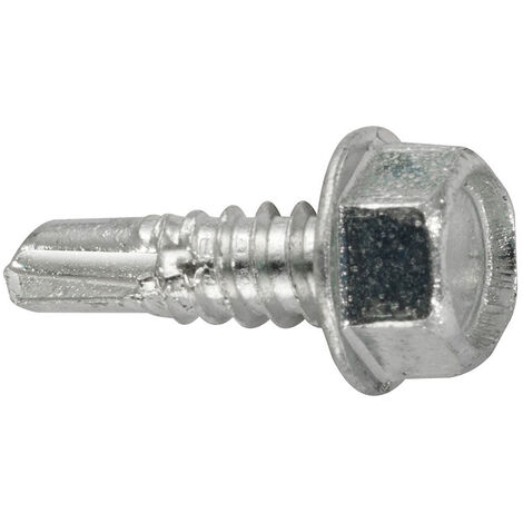Boîte de 50 unités de vis à tôle autoperceuse à tête hexagonale 4,8x22mm Fadix