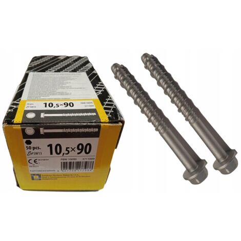 Boîte de 50 vis d'ancrage béton 10,5 x 90
