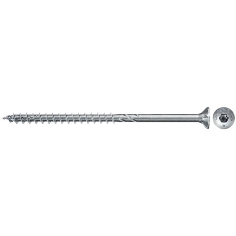 Vis PowerFast FPF II CZF 5,0x40 à Tête fraisée Boîte de 200 zingué blanc empreinte PZ fischer filetage total