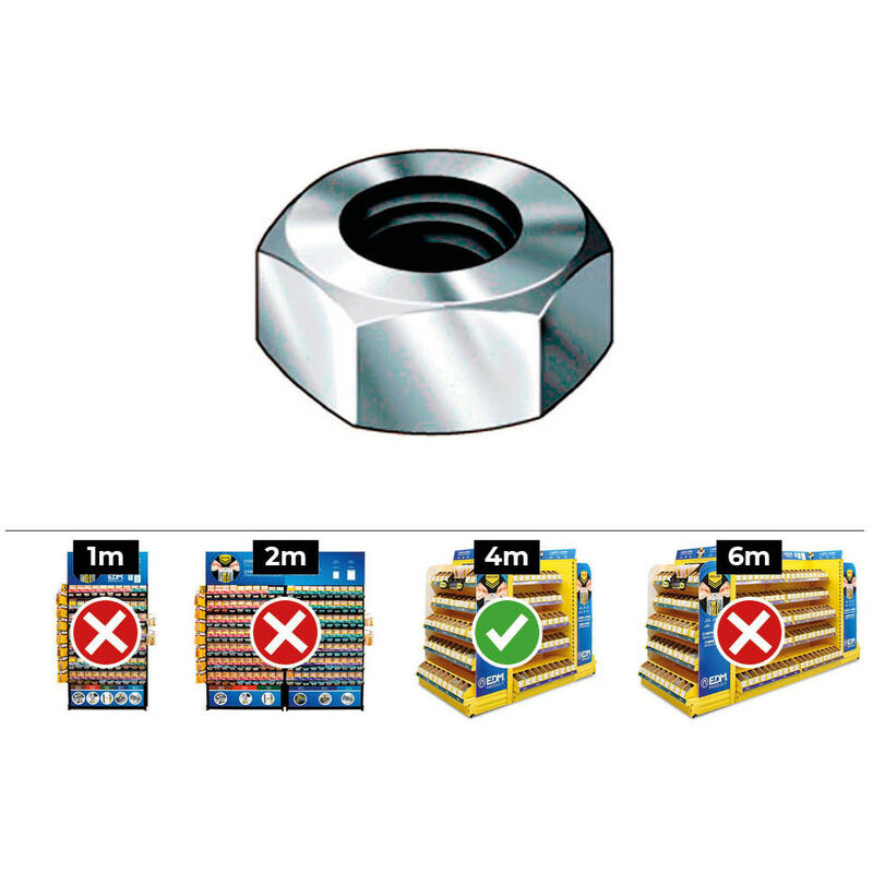 Celo - Boite De 1000 Ecrous Hexagonaux Din/Ref 934 4 Acier Zinqué .