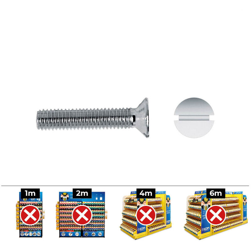 Boite De 500 Tournevis Métriques à Tête Fraisée Rainure Din / Ref 963, 4 x 20, Zinqués - Celo.