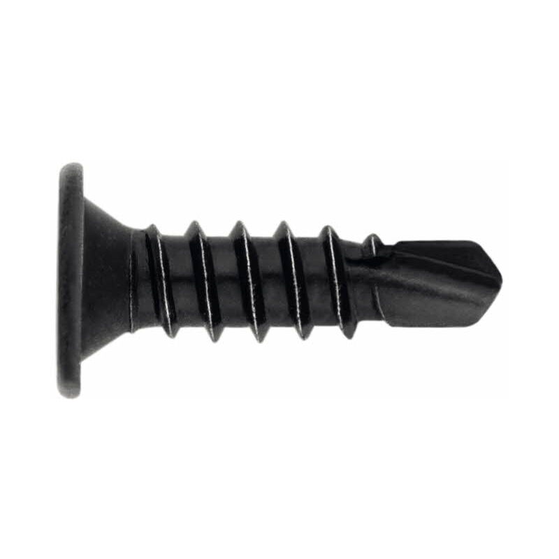 Boite de 500 - Vis autoperceuse - Tête extra plate - Empreinte ph - Zinguée Noire 4,2 x 23