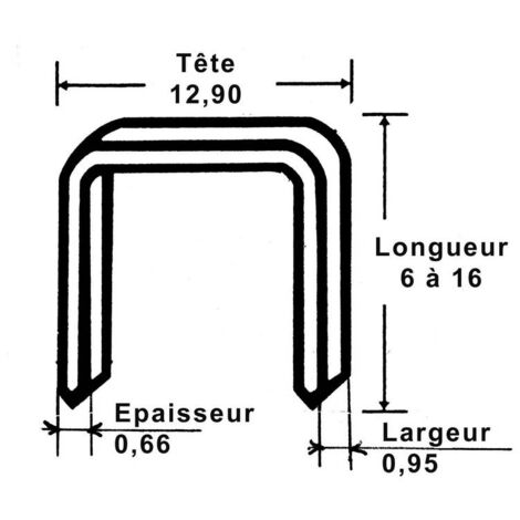 Boite de 5000 agrafes de 6 mm SAM OUTILLAGE - 19840