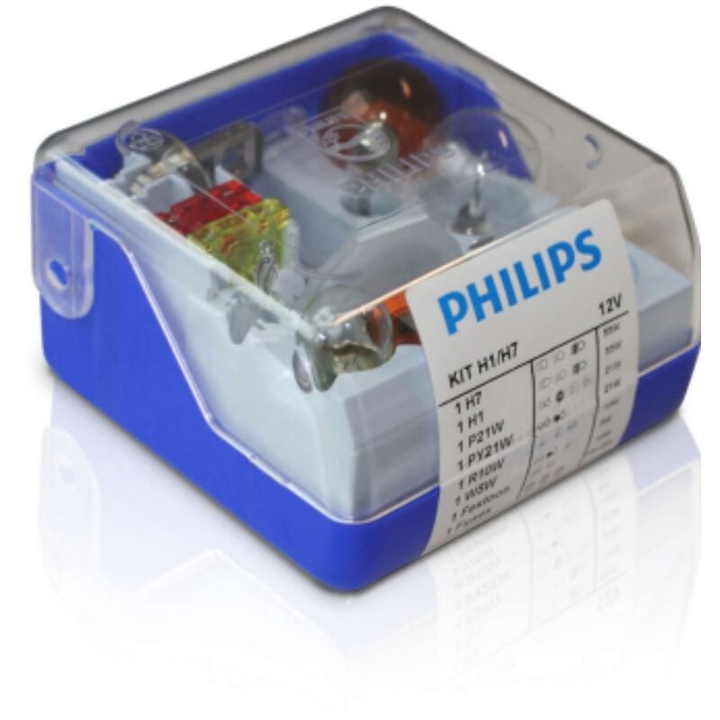 Coffret de secours avec ampoules H1/H7 Philips