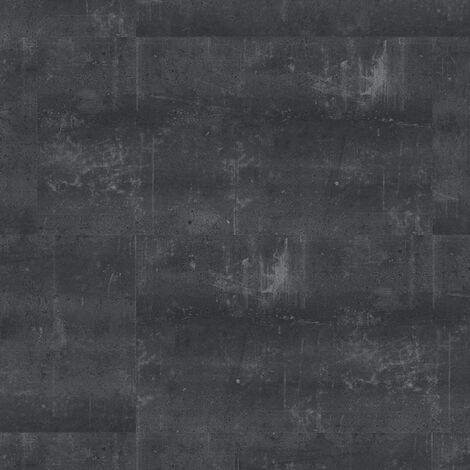 Boite de 8 dalles vinyles clipsables idéal rénovation imitation carrelage (1,56 m²) - Starfloor Click Solid 55 - Composite black - TARKETT