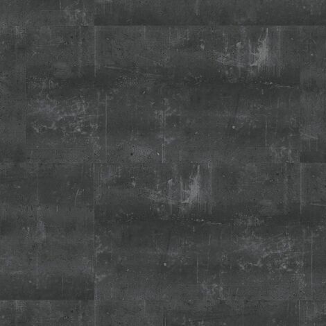 Boite de 9 dalles vinyles clipsables forte résistance imitation carrelage (1,75 m²) - Starfloor Click 55 - Composite black - TARKETT