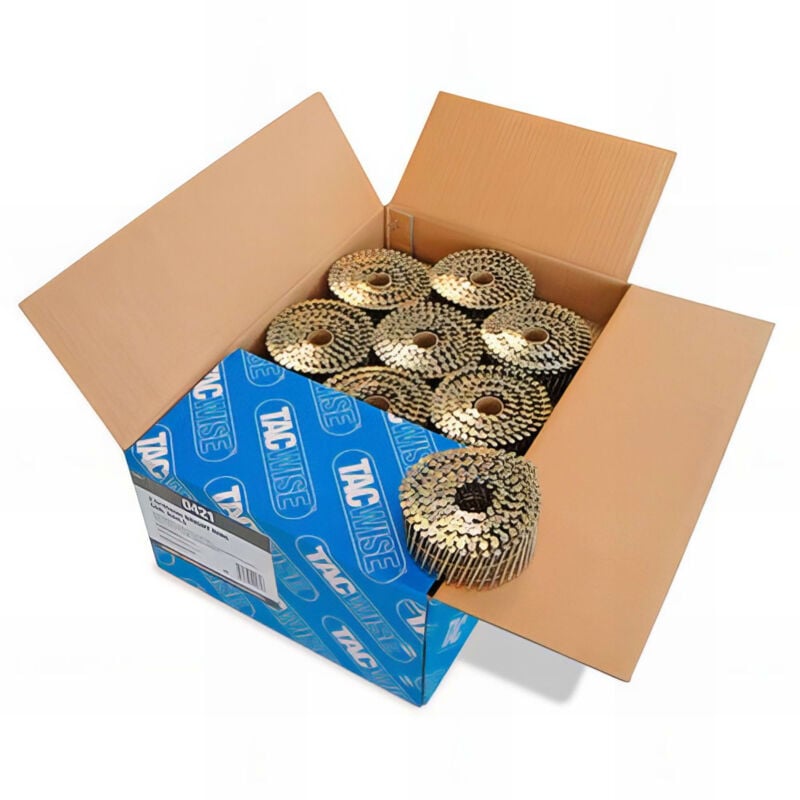 Boîte de 9000 clous à tête plate, annelés en rouleau d. 2,5 x 45 mm Tacwise 0421