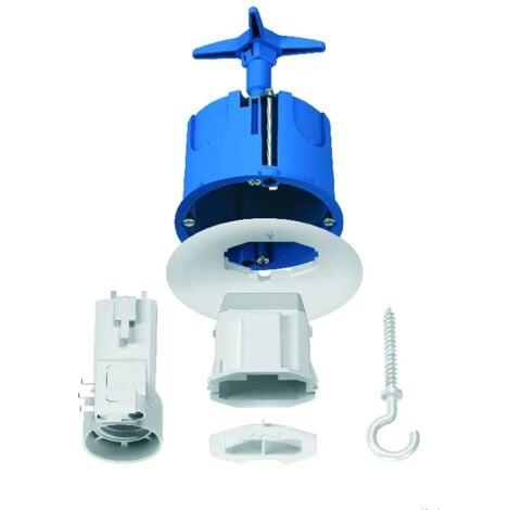 Boite de centre DCL Ø 67mm prof 50mm kit avec couvercle non-affleurant Ø 80mm + douille + fiche Multifix plus