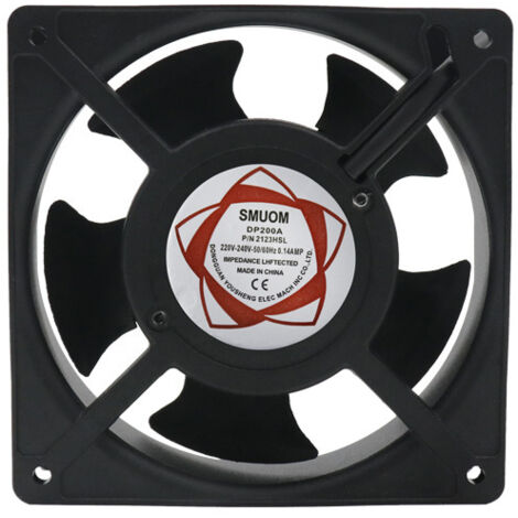 Boîte de Cheminée Ventilateur Axial Lames Haute Température Insérables Silencieux Universel 120 x 120 x 38 mm