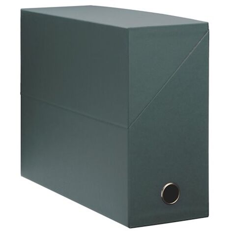 Boîte de classement carton standard dos 12 cm verte - Lot de 5