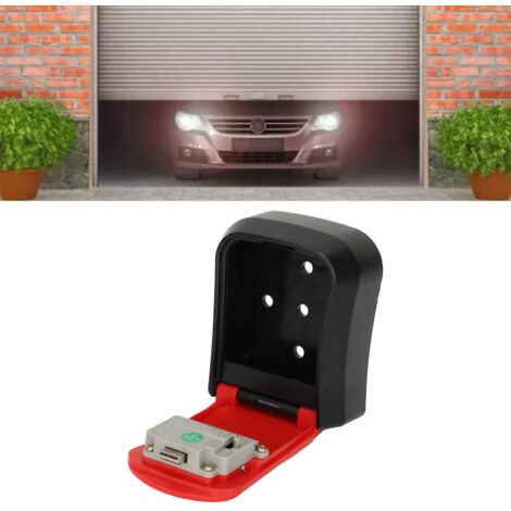 Boîte de Clés à Combinaison Murale ABS à 4 Digits Imperméable Capacité 5 Clés Sécurité Antidéco
