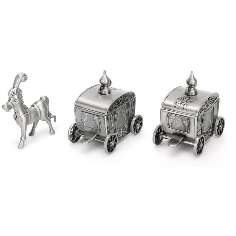 Boîte de Collection Dentaire en Métal Forme Cheval, Coffret Vintage pour Cadeau et Décoration
