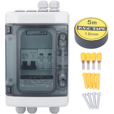 Boîte de Combinaison Solaire IP65 Étanche avec Disjoncteur 40A 1000V et Protection Foudre
