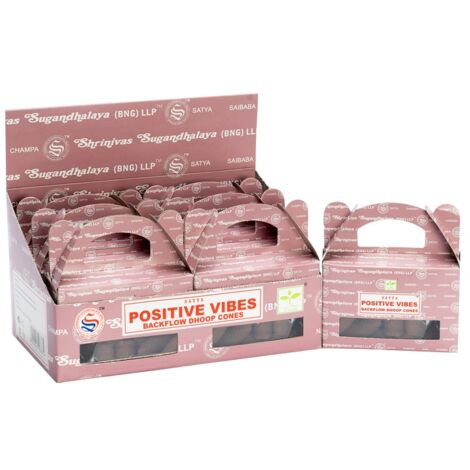 Boîte de - Cônes Dhoop à reflux Satya Positive Vibes- Vendu par 1