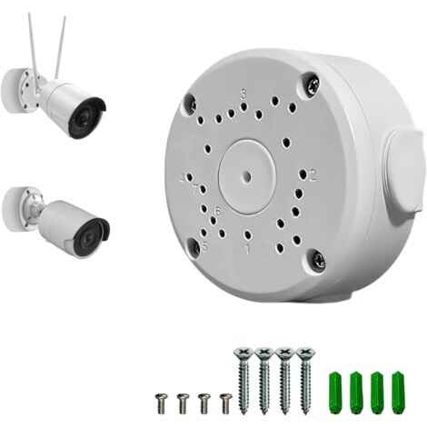 ANPVIZ Boîte de connexion à base profonde de 106 mm pour caméras de surveillance de sécurité, boîte de gestion des câbles pour caméras IP CCTV dôme et Bullet