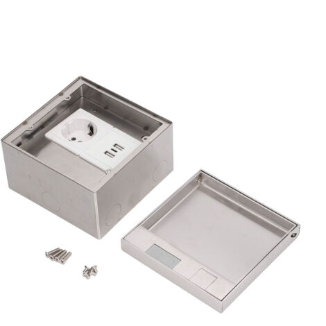 Boîte de connexion de table avec prises USB-C et secteur, pour salle de conférence ou comptoir, 250V AC, prise EU.