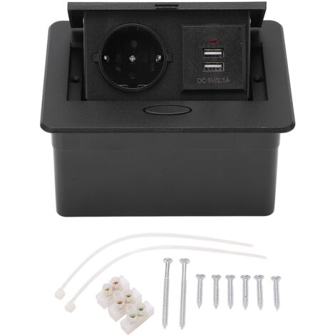 Boîte de connexion étanche avec double port USB et prise EU, 250V - pour bureau et table à rebond