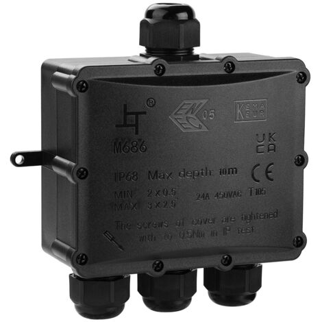 Boîte de connexion étanche M25 - 4P - IP68 - 0.5-4.0mm² -