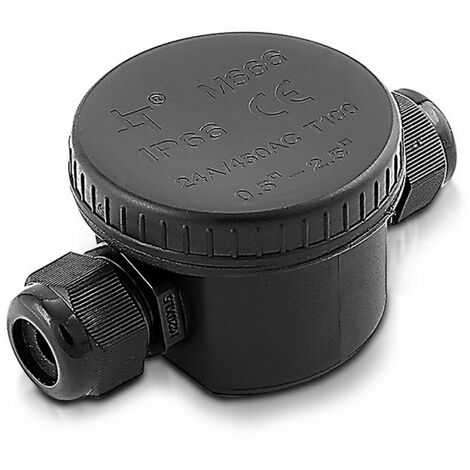 Boîte De Connexion Presse étoupe étanche Diamètre 5-9mm (0.5-2.5mm²) Ip66 Noire Vt-881 V-TAC